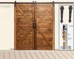 ÇİFT KANATLI KÖKNAR AĞACI SÜRGÜLÜ AHIR KAPISI