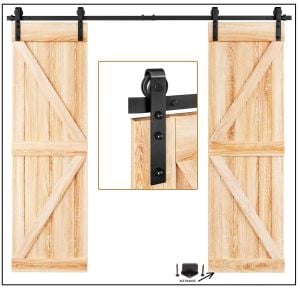 Baston Modeli Kapı, Dolap Sistemi Sürgü Mekanizması (Tek Ray-Çift Kanat)