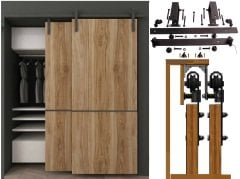 Baston Modeli (Çift Kapak/Gardrop Sistemi) Sürgü Mekanizması