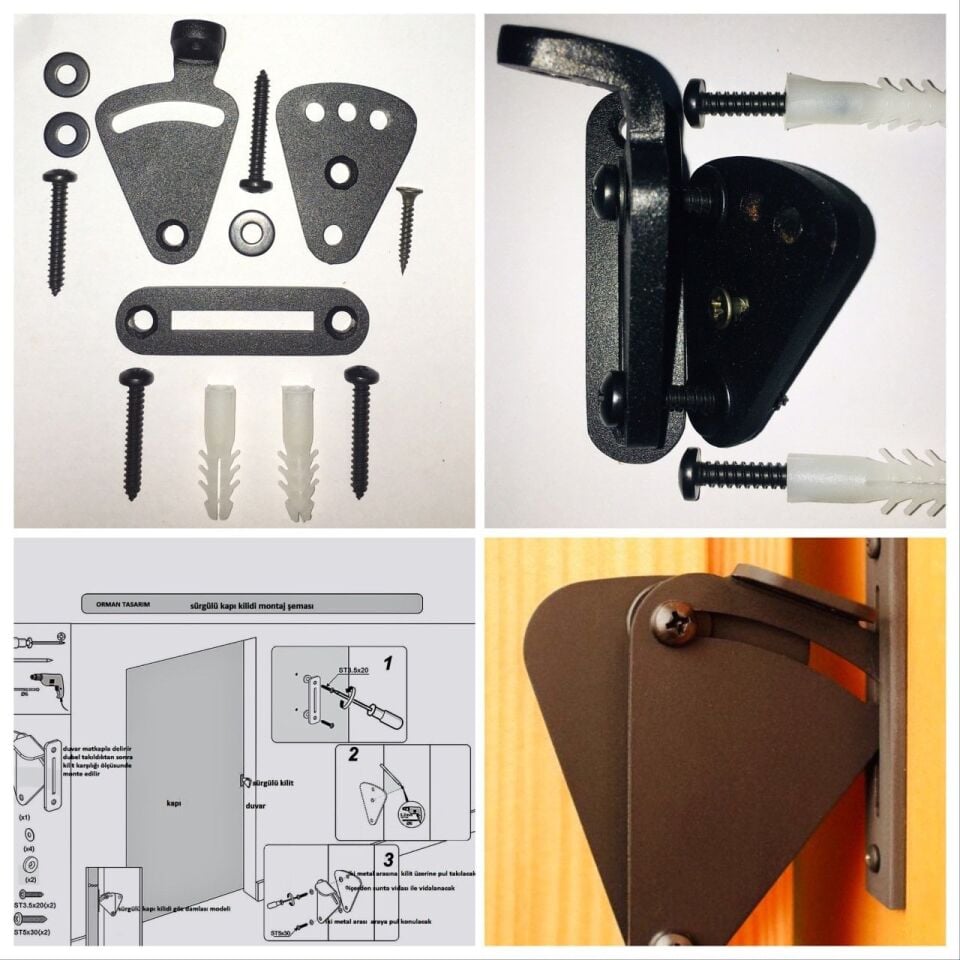 Damla Modeli Sürgülü Kapı Kilidi