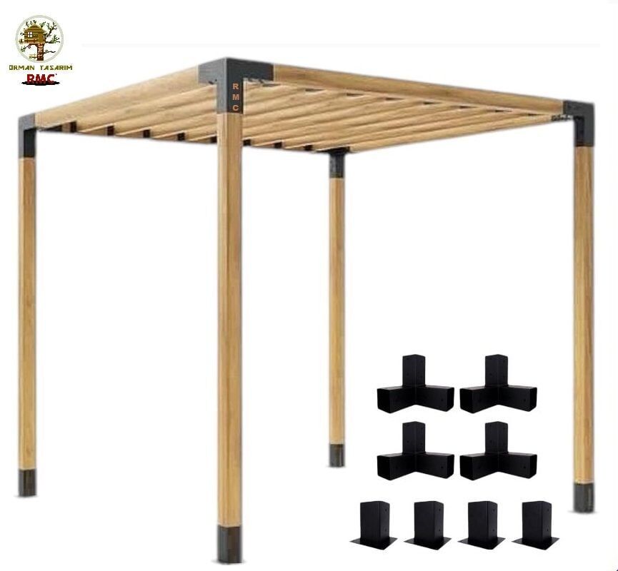 85 x 85mm  Ahşap Kirişler İçin Her Boyutlu Tek Bölümlü Pergola Braket takımı