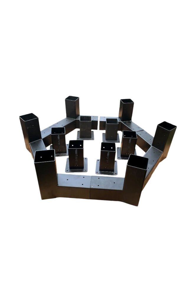 85x85 mm Ahşap Kirişler İçin Altıgen Pergola Braket Seti