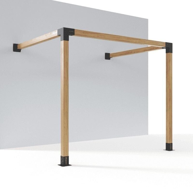 85x85 mm Ahşap Kirişler İçin Her Boyutlu Duvardan Tek Bölümlü Pergola Braket Seti