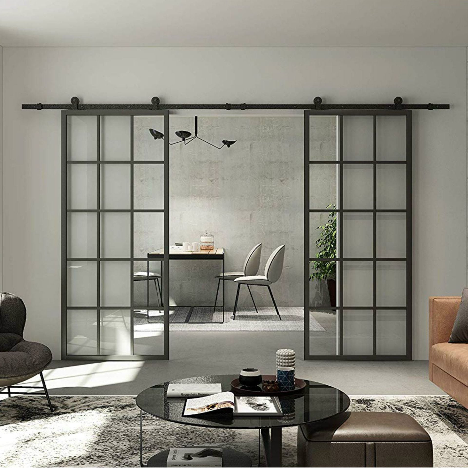 Üstten Montajlı Baston Modeli (Çİft Kapı) Sürgü Mekanizması 240 cm - Yavaşlatıcı Stoper İstemiyorum